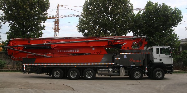 科尼樂70米混凝土泵車以下5點施工優勢，工地打灰離不開