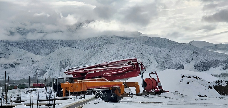 科尼樂泵車冬季施工